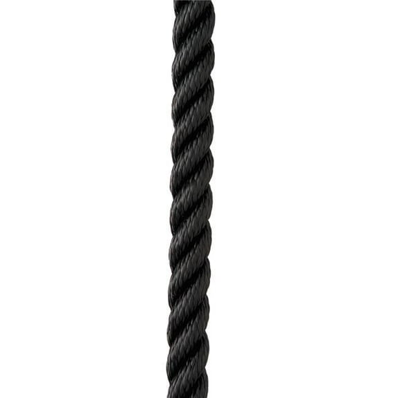 0.75 in. x 35 ft. Premium Nylon 3 Strand Dock Line - Black