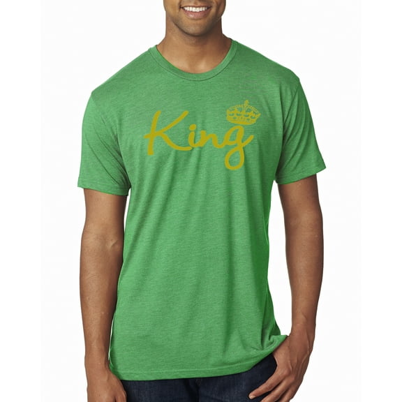 Wild Bobby, King Gold Script, Pop Culture, Men Premium Tri Blend Tee, Envy, Small