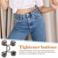 thumbnail image 3 of BESTYASH 4Jgo Hebillas De Cintura Para Jeans Botones Sin Coser Negro Accesorio Funcional Para, 3 of 8