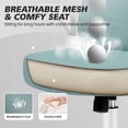 thumbnail image 6 of COOLHUT Ergonomic Office Chair, Home Office Desk Chair, Comfort Mesh Task Chair with Adjustable Lumbar Support and Flip up Arms, Light Blue, 6 of 16