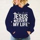 thumbnail image 5 of Sudadera con capucha con estampado de Jesús me salvó la vida para mujer y hombre, moda con personalidad, sudaderas informales de manga larga con capucha, 5 of 5