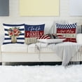 thumbnail image 4 of Independence Day Patriotic Decorations Pillowcases, 4PC Pillow Set Independence Day Flag Four Piece Set Peach Skin Velvet Print Living Room Sofa Pillowcase Bedroom Cushion, 4 of 6