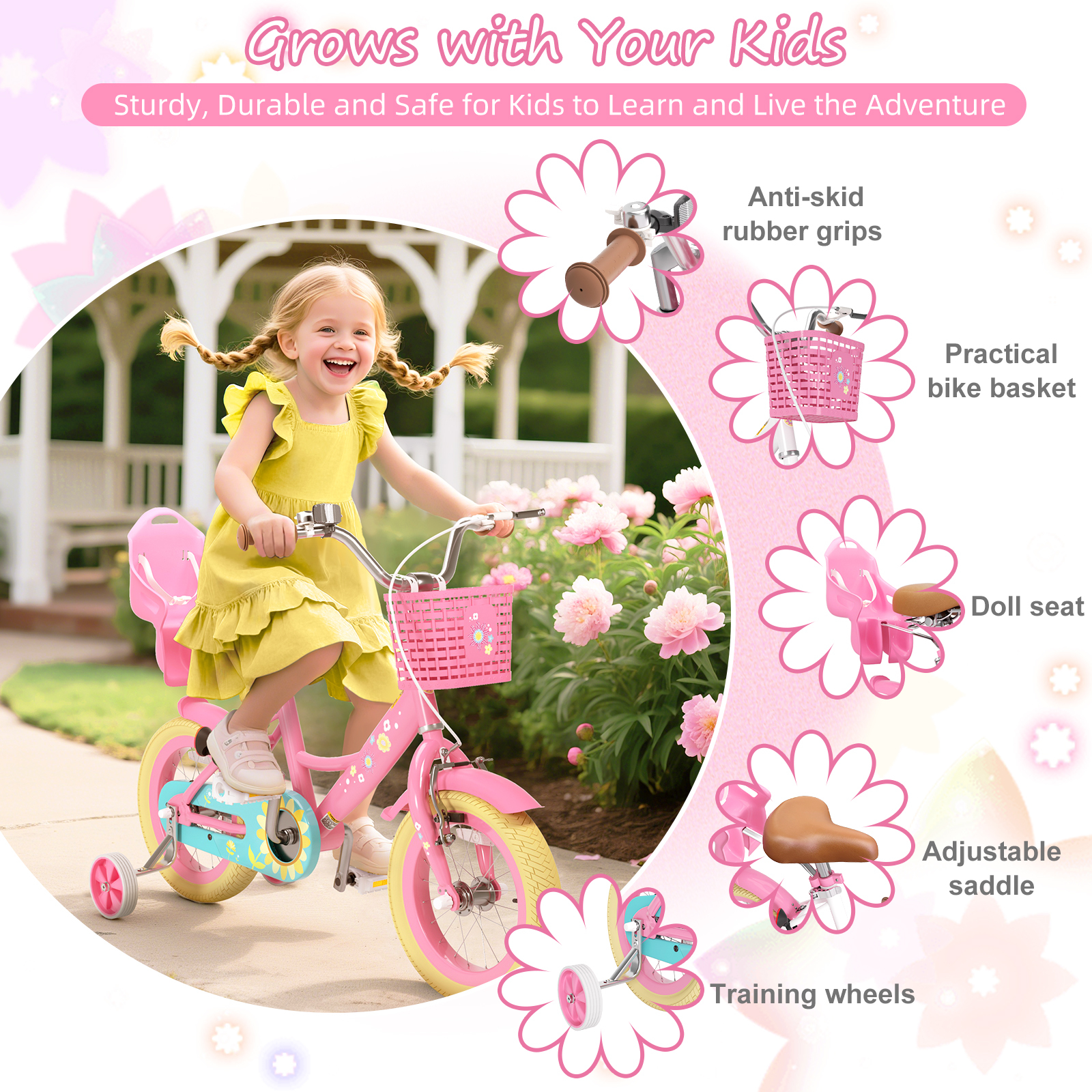 XJD 16 Inch Kids Bike with Training Wheels photo 5