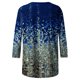 thumbnail image 4 of Moda mujer cuello redondo 3/4 manga camiseta otoño estampado blusa Tops sudadera Fridja  czfsfas1892, 4 of 4