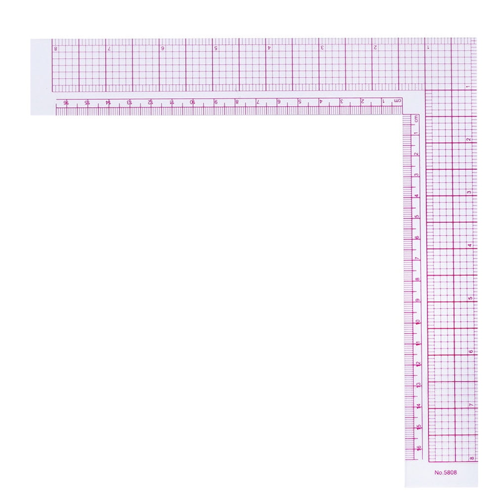  Plastic Sewing Ruler L Shaped Ruler Right Angle Ruler Sewing  Measure Tailor Ruler Clear Sewing Ruler for Tailor Craft Tool Drawing  Measuring Supplies(2 Pieces) : Arts, Crafts & Sewing