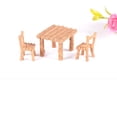 thumbnail image 5 of Miniature Wooden Table and Chair Set for Dollhouse Accessories Rustic Style Furniture Decor for DIY Craft Projects Fairy Gardens and Micro Landscape Ornaments, 5 of 6