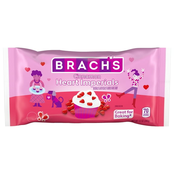 Brach's Valentine's Cinnamon Imperial Hearts, 12 oz Bag