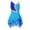 Blue, variant on TiaoBug Kids Girls Figure Ice Roller Skating Dress Gymnastic Leotard Ballet Competition Dancewear Black&Blue 12