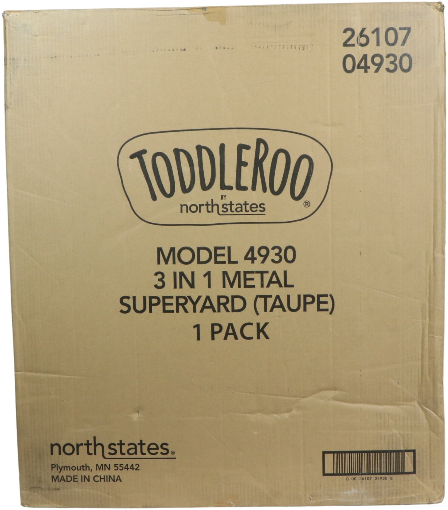 6-Panel Wide Baby Gate 4930 North States Toddleroo 3-In-1 Metal Superyard 144" 