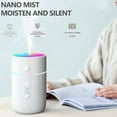 Small Silent Humidifiers, 220ml Desk Humidifiers, WhisperQuiet Operation, Night Light Function