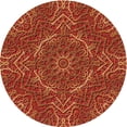 thumbnail image 1 of Ahgly Company Machine Washable Indoor Square Transitional Orange Area Rugs, 3' Square, 1 of 7