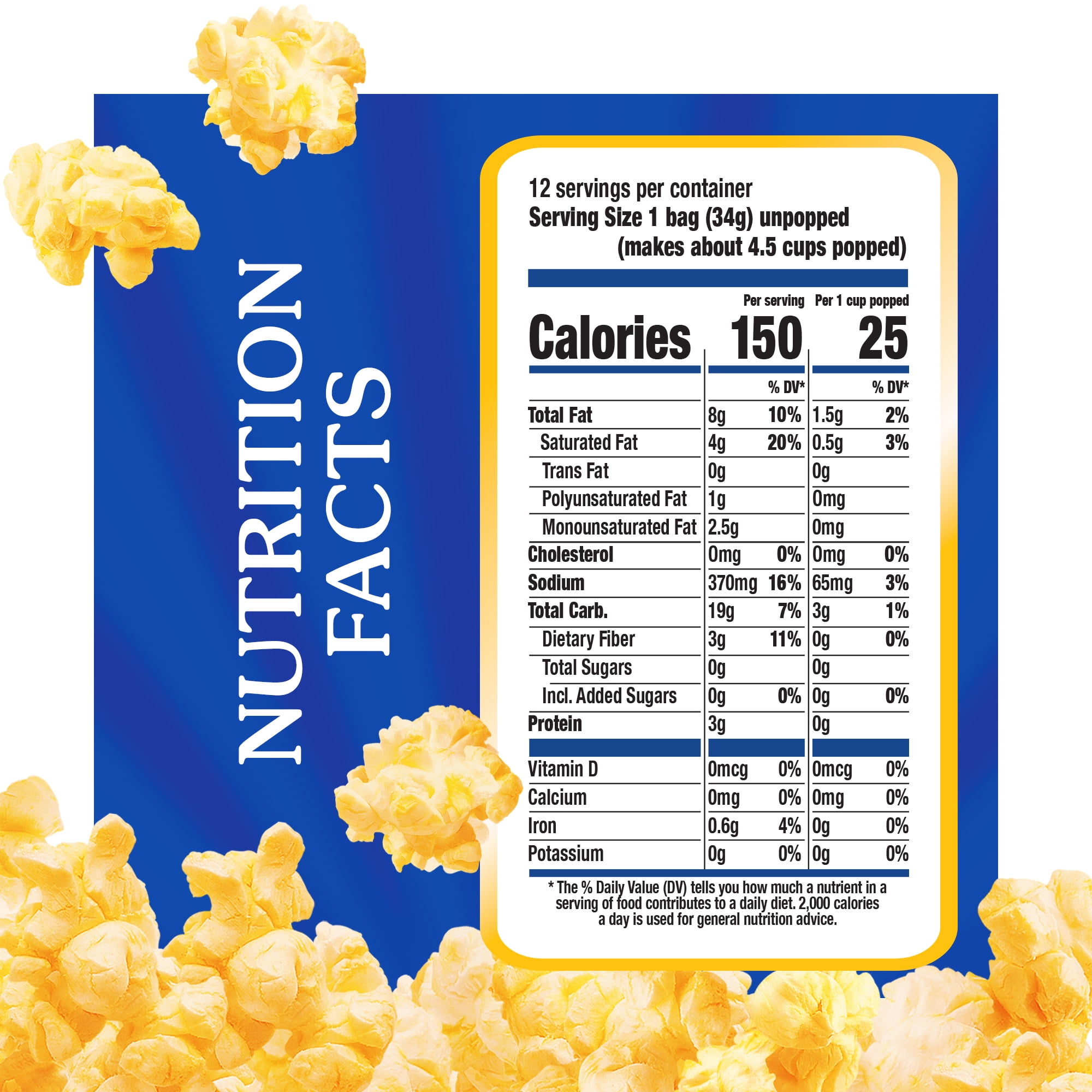 (4 pack) Act II Butter Mini Bags Butter Lovers Microwave Popcorn, 1.19 oz., 12-Count Bags