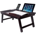 thumbnail image 2 of Sofia + Sam Multi Tasking Laptop Bed Tray - Supports Laptops Up to 18 Inches - Walnut (Left Handed Tray), 2 of 3