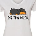 thumbnail image 4 of Inktastic Napping Dis Tew Much Rottweiler Women's V-Neck T-Shirt, 4 of 5