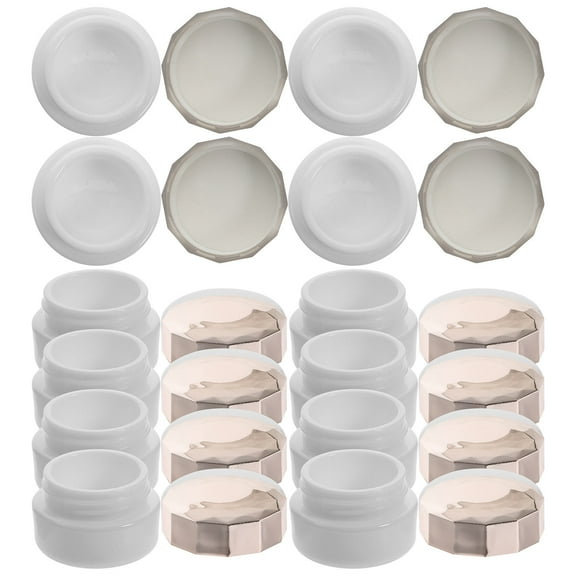 FOMIYES Small Containers With Lid 12Pcs Cosmetic Jars Refillable Plastic For Women Makeup Storage