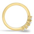 thumbnail image 7 of ESTE ORIGIN 0.48Ct Lab Grown Trillion Cut Diamond Curved Wedding Ring, 1.8mm Delicate Band in 18K Yellow Gold for Women, 7 of 7