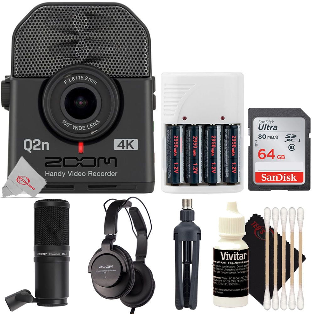 Zoom Q2n-4K Ultra Definition Handy Video Recorder + Podcast Mic Accessory Kit - Walmart.com