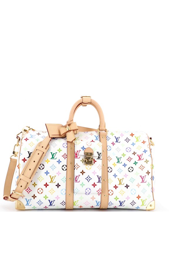 Pre-Owned x Takashi Murakami Keepall Bandouliere Bag Monogram Multicolor 45 By Rebag