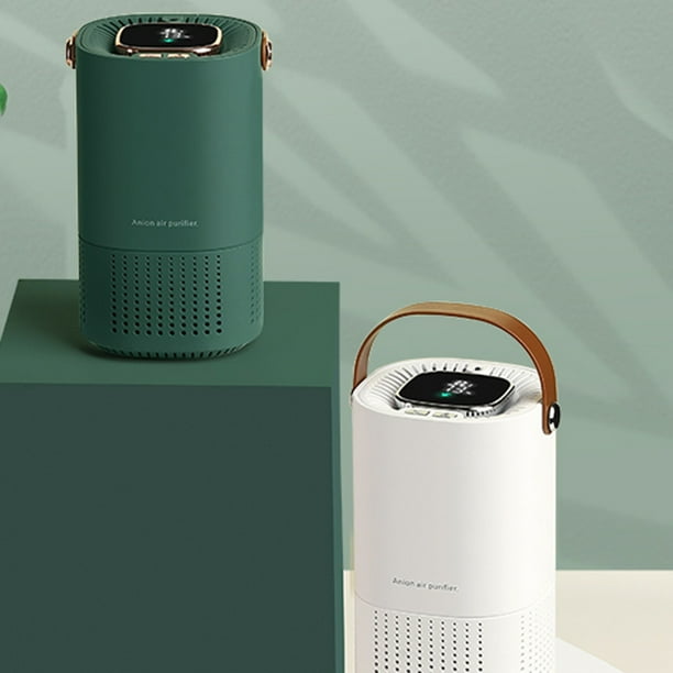 Purificador de aire A8 para el hogar - Filtro HEPA, esterilización UV y generador de iones negativos para alergias, caspa de mascotas, polvo - Purificación a 360° para dormitorio, oficina
