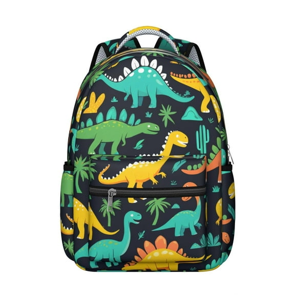 Cute Dinosaur Pattern Backpack for School,Cute School Bag,Schoolbag with Adjustable Shoulder Straps & Padded Back,15.3"x11"x7.1".
