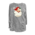 thumbnail image 6 of IROINNID Christmas Pullover for Women Crewneck Thermal Pullover Winter Loose Fit Print Warm Tops Long Sleeve Blouse Sweatshirt,Gray, 6 of 6