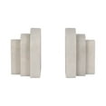 thumbnail image 6 of Marble Layered Arch Bookends for Shelves - Modern Bookshelf Decor, Book Accessories, or Home Accent - Cute Book Ends for Office Desk Decor, Home Library, or Bedroom Decoration - Set of 2, 6", White, 6 of 13
