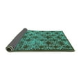 thumbnail image 2 of Ahgly Company Indoor Square Oriental Turquoise Blue Industrial Area Rugs, 6' Square, 2 of 4