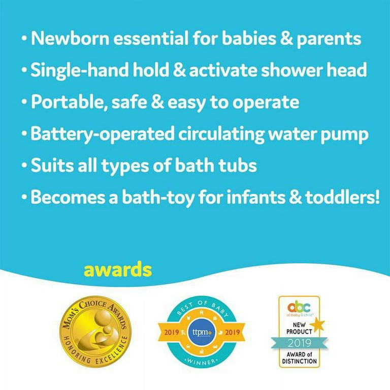 Yookidoo Elephant Baby Bath Shower Head - Bathtub Toy for Newborn Babies in  Tub Or Sink (Pink) 