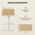 thumbnail image 5 of FunniHomi 48" Width Home Office Electric Standing Desk with Drawers, Sit Stand Desk with Storage, USB Charging, Height Adjustable Computer Desk for Home Office, Bamboo Top and White Adjustable Frame, 5 of 10