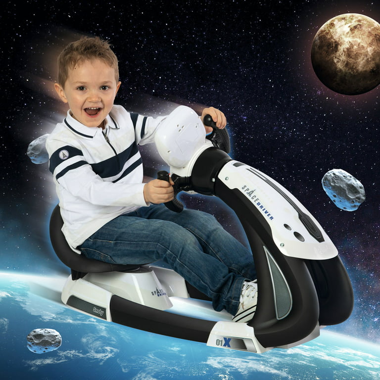 Smoby Space Drive- Children's Space Ship Simulator in Black W/ Electronic  Steering Wheel & Backlit Screen, Ages 3+ 