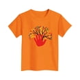 thumbnail image 4 of YUNAFFT T-Shirts à Manches Courtes Imprimés pour Enfants, Col Rond Orange Décontracté, 4 of 4