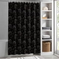 thumbnail image 3 of Black Rose Fabric Shower Curtain Floral Plant Washable Shower Curtains for Bathroom, Waterproof Bath Curtain with Hooks Home Decor 72x84in, 3 of 8