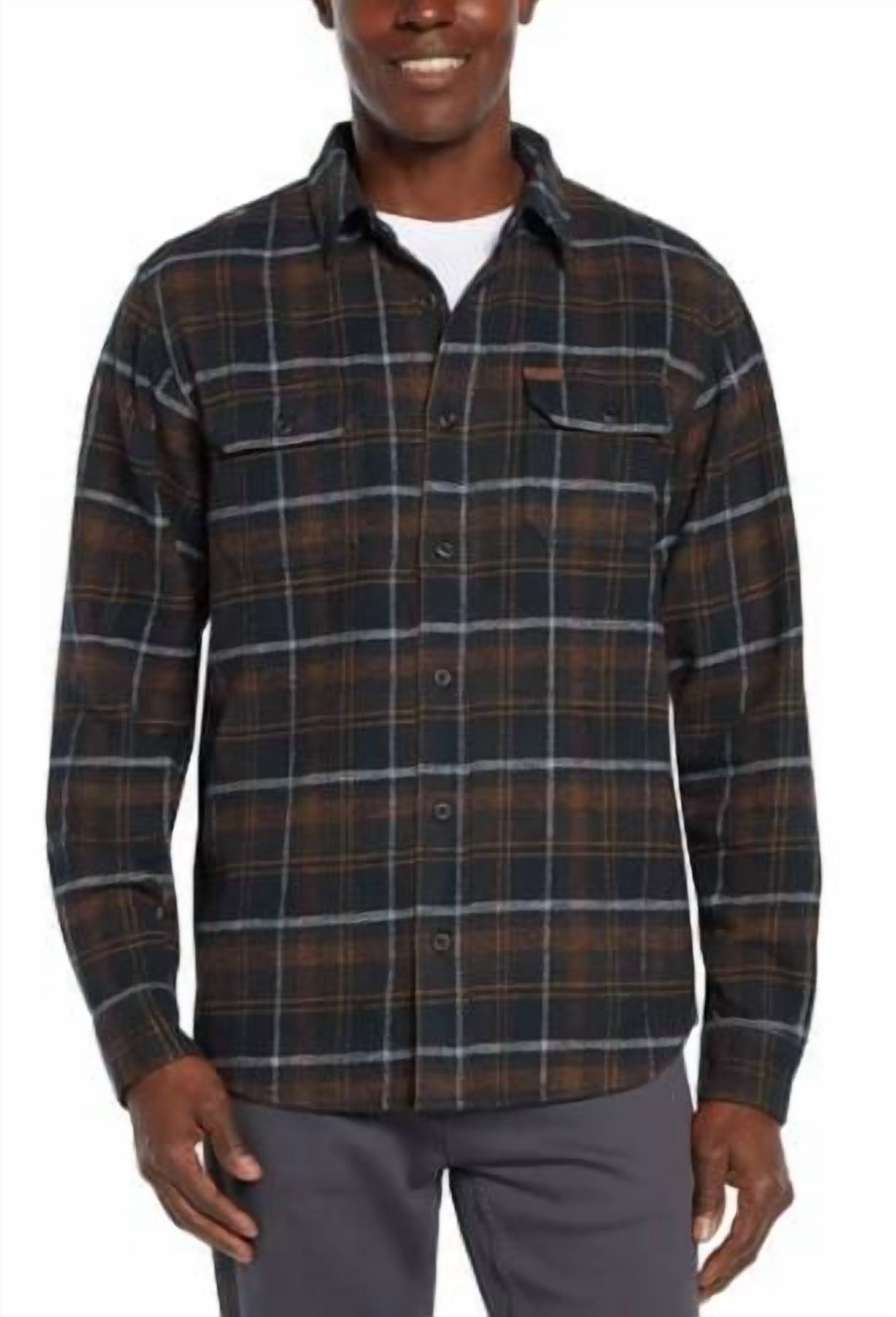 Orvis Men's Big Bear Heavy Weight Flannel Shirt, Blue Small