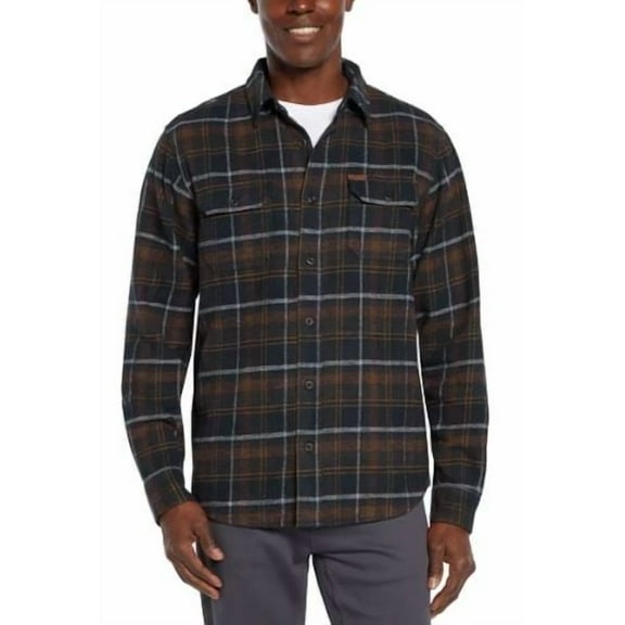 Orvis Men's Big Bear Heavy Weight Flannel Shirt, Blue Small
