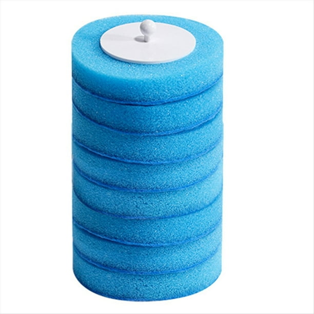 48 Piezas Recambios de Cepillos de Baño Desechables Sin Ángulo Muerto Esponjas de Limpieza de Espuma Cabezales Cepillo de Baño Accesorios de Baño Azul