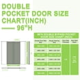 thumbnail image 4 of 64" X 96" Frosted Glass 5-Lite Sliding Pocket Door White Standard Door with Hardware Kit Set, 4 of 8