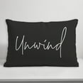 thumbnail image 4 of Creative Products Unwind Script Charcoal 14x20 Indoor / Outdoor Pillow, 4 of 8