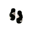 thumbnail image 5 of TMA EYES Plush Cross-Strap Color Block Slippers - Anti-Slip Indoor and Outdoor Warm Slippers, 5 of 5
