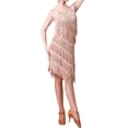 thumbnail image 3 of Fortune Robe de Danse à Paillettes pour Femmes, Bretelles, Franges, Scintillante, Moulante, Cocktail, Fête, Mini Robes, 3 of 6