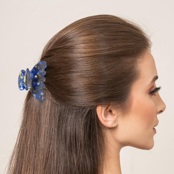 WHAMVOX 3Pcs Dark Leopard Print Hair Claw Clips for Ladies of All Ages French Style for Daily Wearing and Work