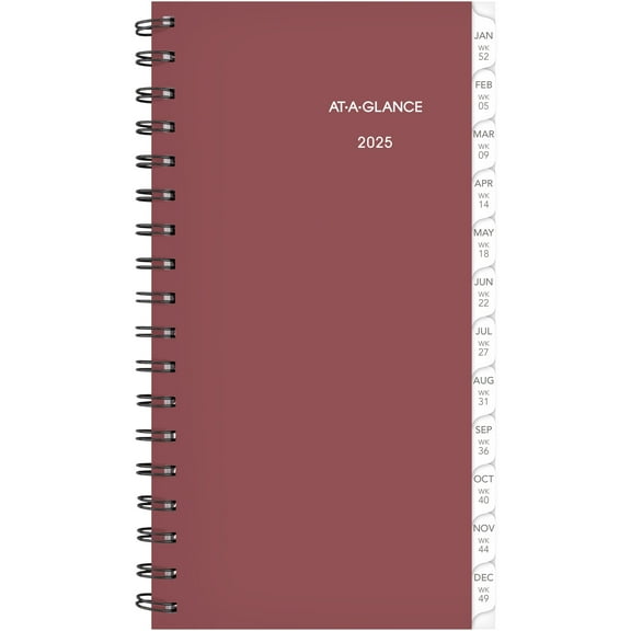 AT-A-GLANCE 2025 Weekly Planner Refill Wirebound Pocket 3 14 x 6 12 - Refillable
