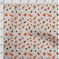 thumbnail image 2 of Soimoi Leaves Printed, Cotton Satin Spandex, Sewing Fabric by The Yard 54 Inch Wide, Decorative Fabric for Dresses and Home Accents, Orange, 2 of 5