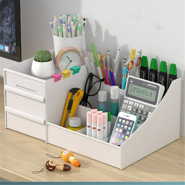 CHANCETSUI 6 PCS Stackable Drawer Organizers Set, Versatile Desk and Vanity  Drawer Organizer Trays, Storage Bins for Makeup, Bathroom, Bedroom