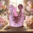 thumbnail image 4 of Dog Birthday Hat Cat Birthday Hat 3.5 Inch Pink Glittery Pet Hat Pet Crown Hat for Small Pets Celebration Accessory for Dog Birthday Party Pet Photo Prop, 1 Pack, 4 of 4