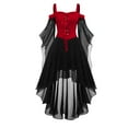 thumbnail image 1 of NMMUED Robe Médiévale pour Femmes Longues Robes pour Femmes Tenue Renaissance Femmes Costumes d'Halloween pour Femmes Robe à Manches Évasées Robe de Bal Masqué Robe de Fête Costumes d'Halloween Femmes Rose Vif P, 1 of 2