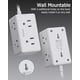 thumbnail image 4 of Power Strip BSRDyb, enchufe plano de 5 pies y 6 enchufes, soporte de pared, blanco, 4 of 8