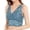 Blue, variant on Women's Lace Bralette with Bra Pads Wireless Soft Crop Top Blue One Size
