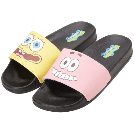 

Nickelodeon Boys Sandals - SpongeBob and Patrick Beach/Pool Soccer Slides (11-5)