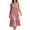 Pink, variant on Periwinkle Dresses for Women Boho Sleeveless Smocked Lace Hollow Out Casual Dress Elegant Work Ruffle Tiered A Line Beach Vacation Dress Light Blue M