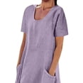 thumbnail image 4 of Gvmfive Womens Casual Cotton Linen Sleeveless Plain Long Dress with Pockets, 4 of 6